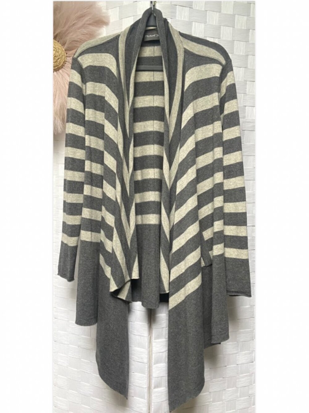 Michael Stars Fine Merino Wool Cashmere Pocket Stripe Cardigan Size 2 (XS)